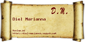 Diel Marianna névjegykártya